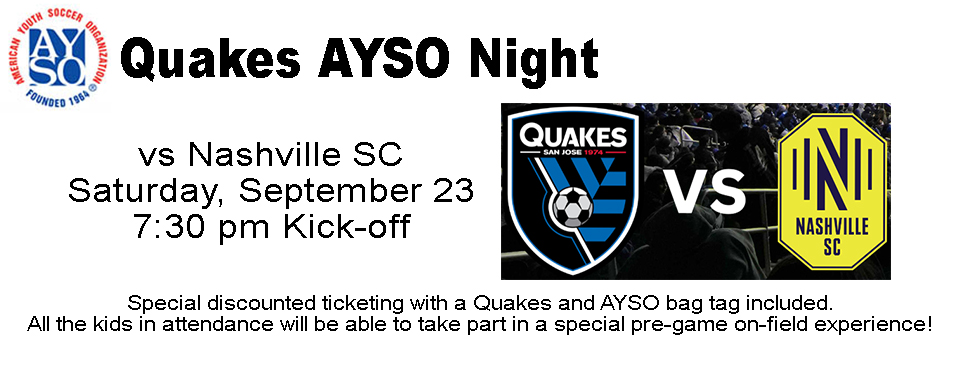 AYSO Quakes Night Opportunity