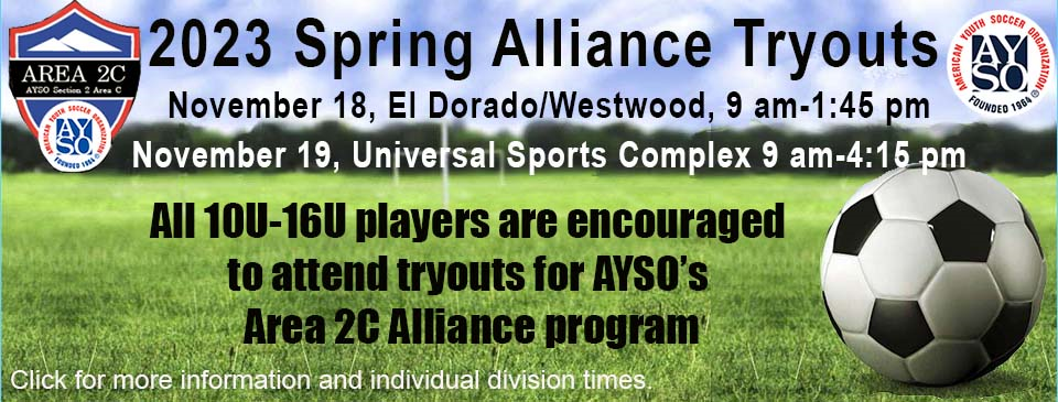 Area 2C Alliance Tryouts